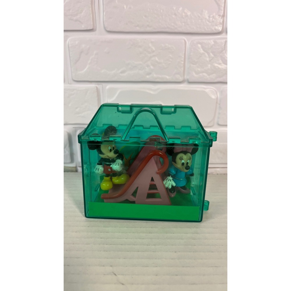 Disney Mickey Minnie Mouse Play Set Unisex OS Green Translucent Case Slide Toy